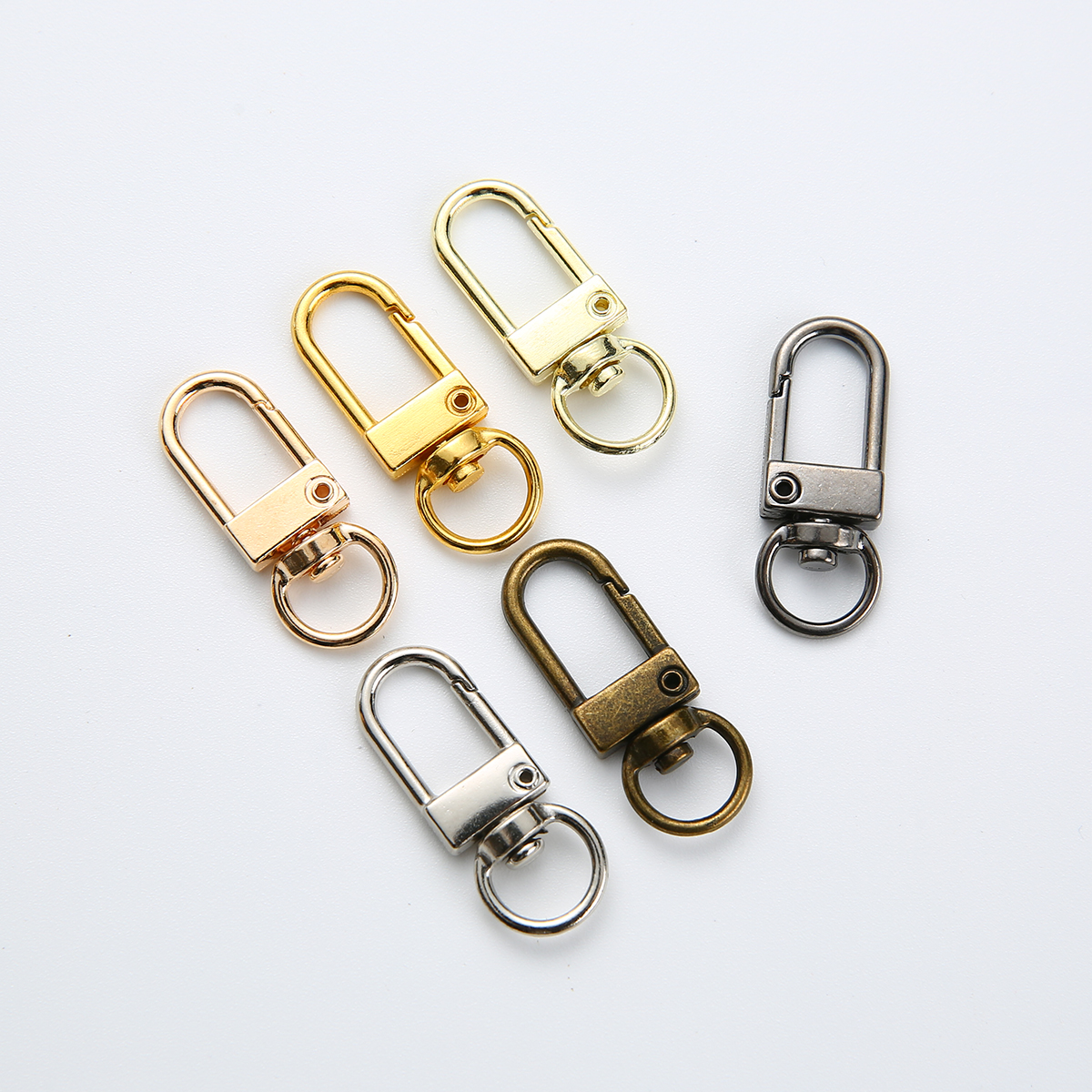 10/50/100 Stuks Sleutelhanger Roterende Hond Gesp Gouden Kreeft Sluitingen Haken Voor Diy Sieraden Maken sleutelhanger Accessoires