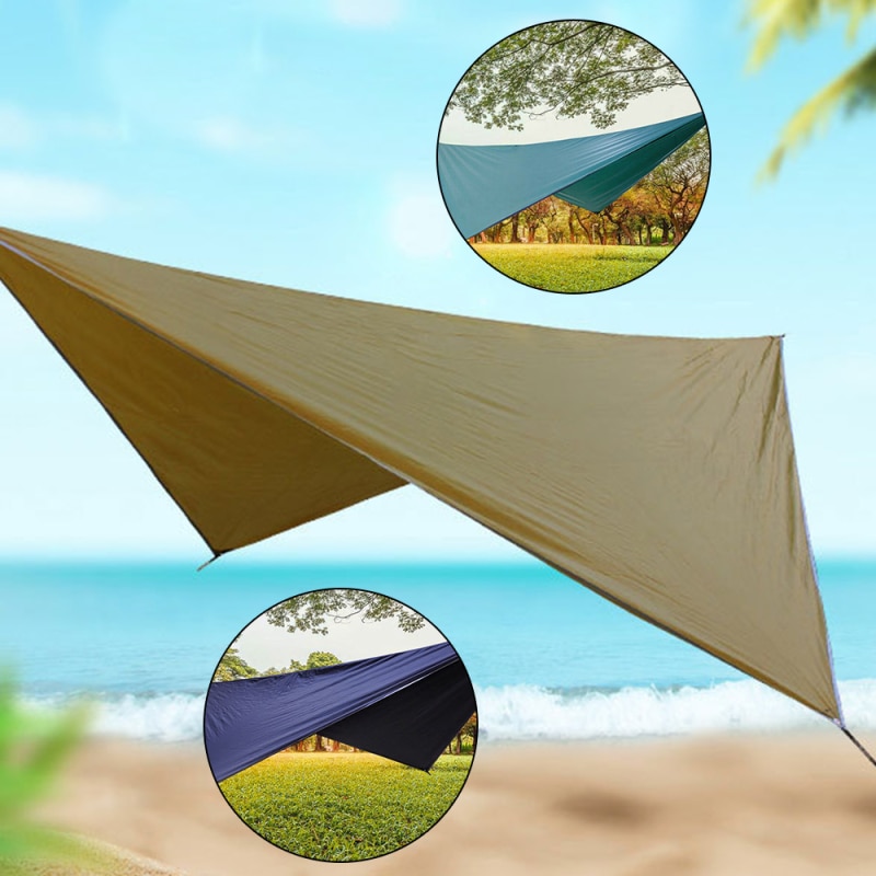 Camping Sun Shelter Lightweight Tent Tarp Rain Sun Shade Hammock Shelter Camping Picnic Pad Outdoor Waterproof Tent Shade