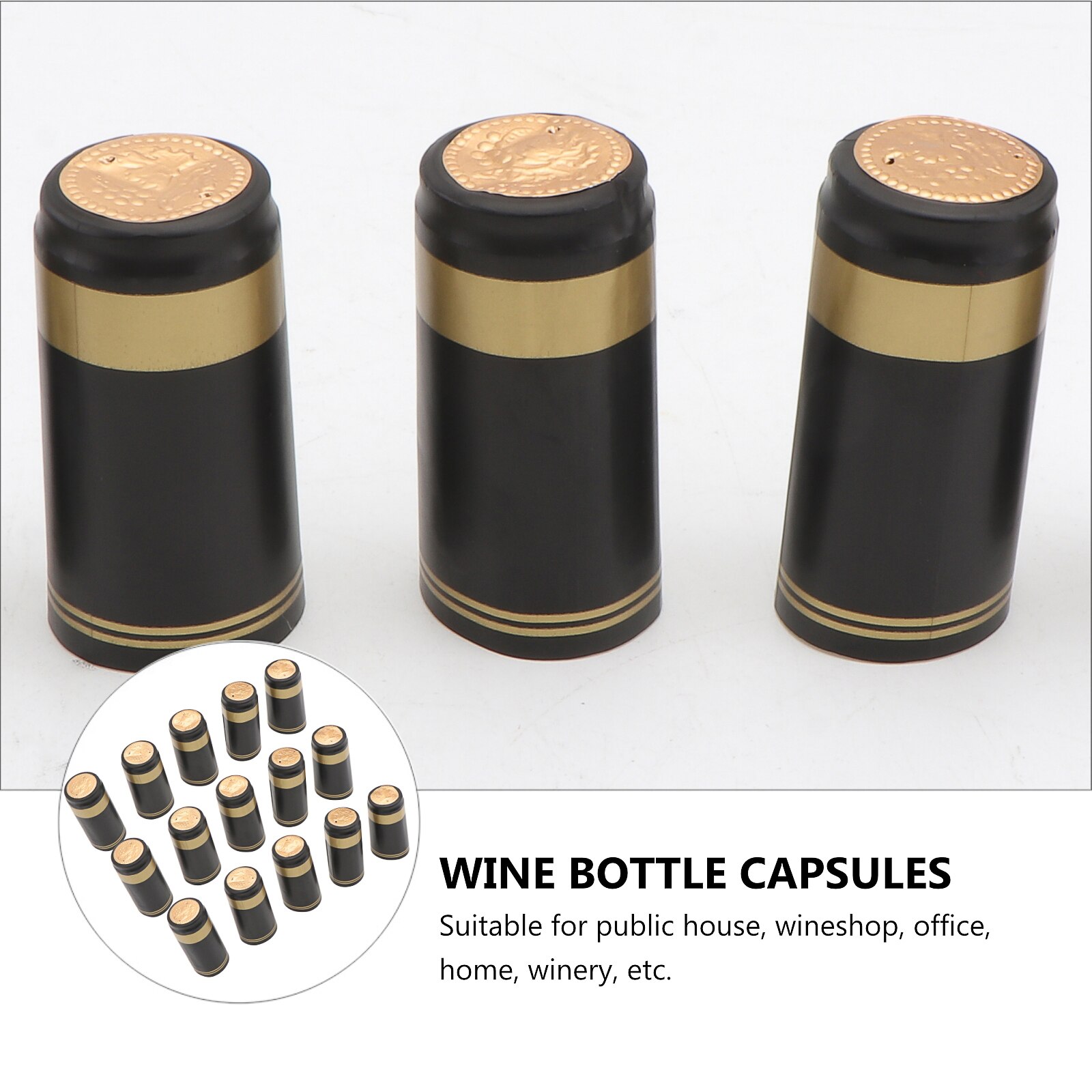 100 stücke Schrumpf Kapseln Flasche Kapseln Wärme Schrumpf Schrumpfen Film wickeln für Gerade Mund Flasche (verrotten,