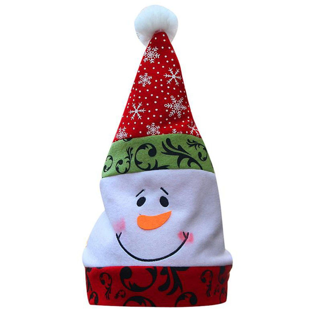 1PC Unisex Adult Xmas Red Cap Santa Novelty Hat for Christmas Party Merry Christmas Decoration W1017: B