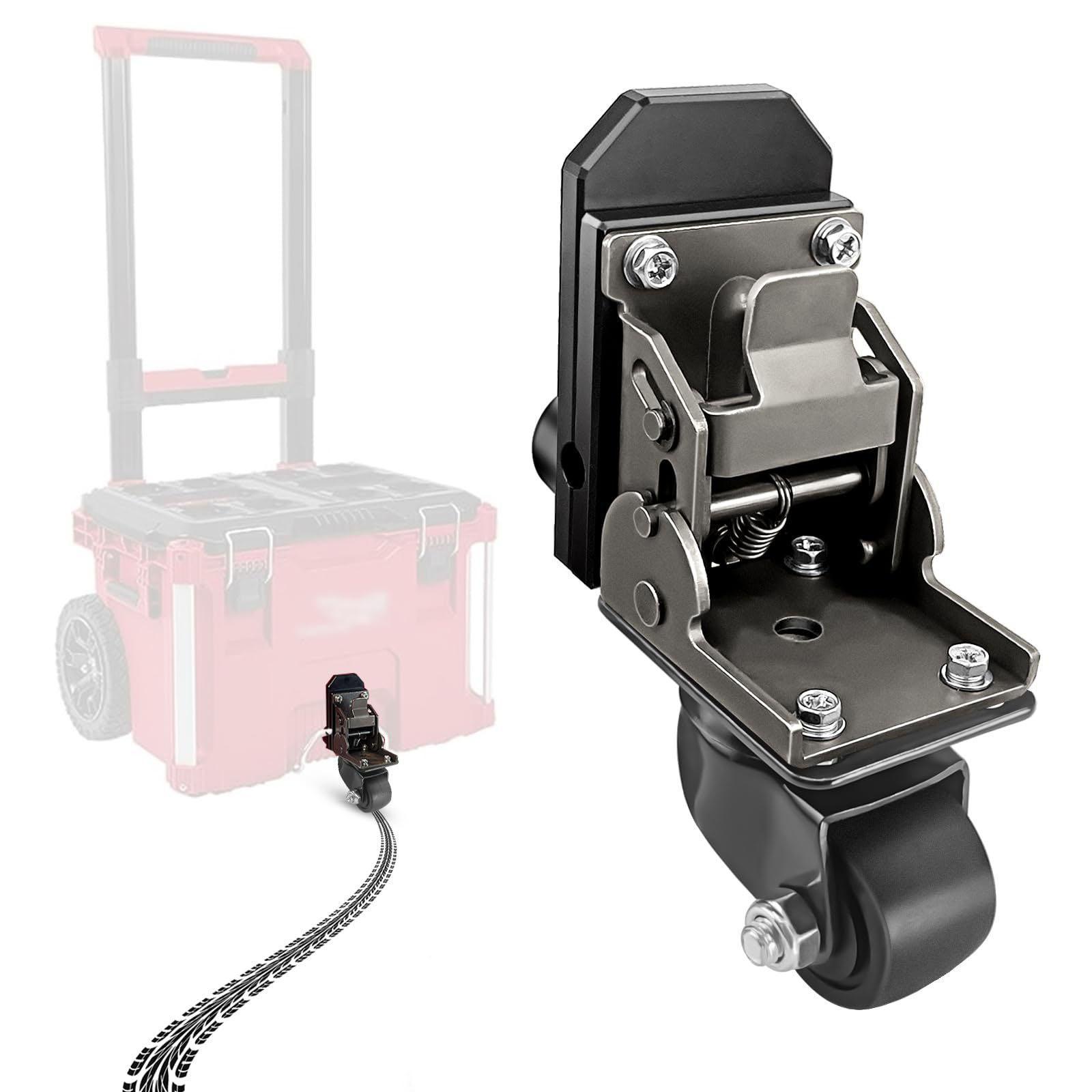 Rolling Toolbox Caster 200lbs Capacity Accessories Black for Rolling Tool Box Make Transportation Easy Construction Front Wheels