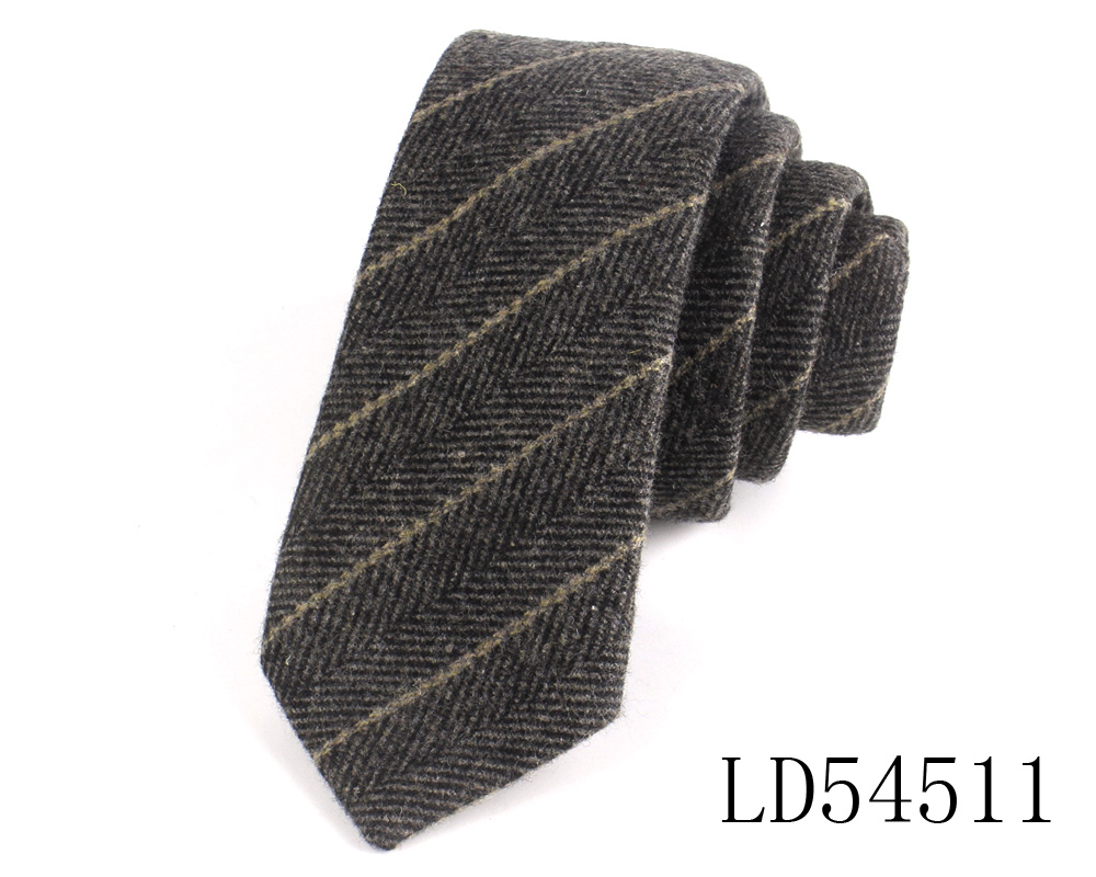 Cravatte sottili in lana per uomo Donna Cravatte casuale a righe Cravatte strette Ragazzo Ragazze Cravatta di lana Gravata Regalo Cravatte uniformi