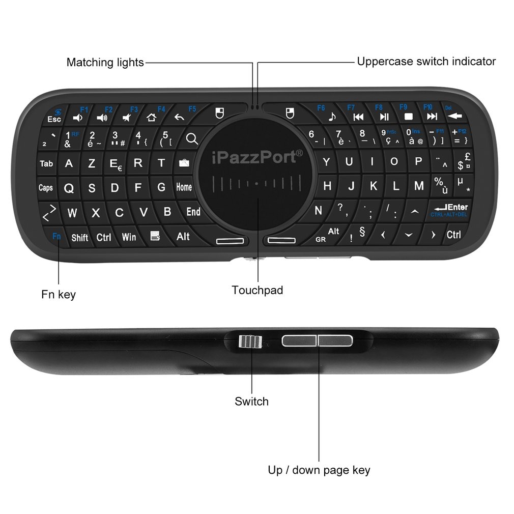 Mini 2.4Ghz Wireless Bluetooth Null Mouse Keyboard For Bluetooth Enabled Devices English Spanish French Three keyboards