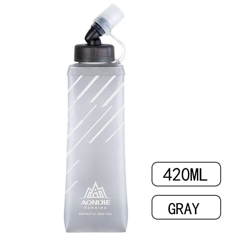 AONIJIE-botella de agua plegable SD21 Frasco blando, 250ml, 420ml, hidratación, vejiga de agua para correr, Maratón, ciclismo, senderismo: 2PCS Bolsa de 420ml