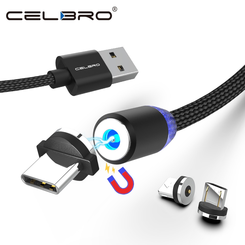 1 M 2 M Micro USB Magnetic Kabel USB Type C Koord voor Samsung Magneet Kabel Connector Mobiele USB Lader kabel Lading Cabel 2A 2.4A