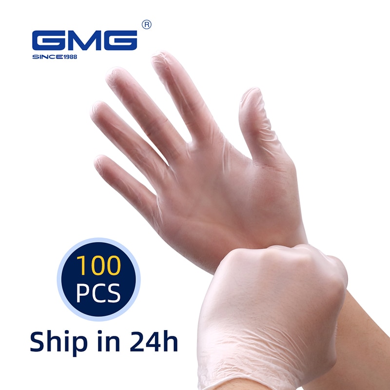 Einweg Vinyl Handschuhe GMG 100 Stck/viel Wasserdichte Allergie Freies Einweg Arbeit Sicherheit Handschuhe PVC Handschuhe Lebensmittel Klasse