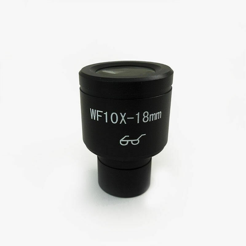 Biological Microscope Eyepiece 10X Wide Field Eyepiece Wide Angle Optical Glass Lens 23.2mm Mounting Size High Eye Point