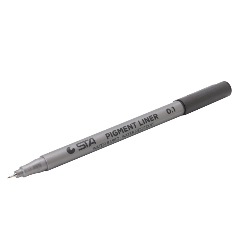 1/8X Black Fine Line Pen Waterproof Writing Marker Sketching Art Pens 0.05-0.8mm JUN-28A: 0.1mm