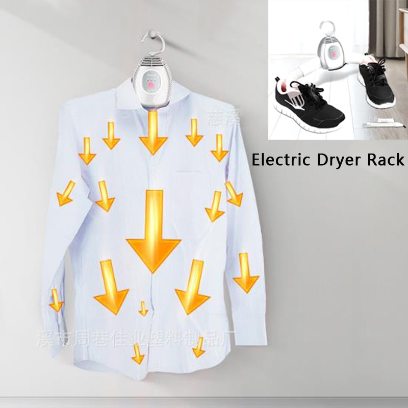 Portatile Pieghevole mini Stendino Vestire Indumento Asciugatrice Elettrica cremagliera di Lavanderia Riscaldatore Gancio Vestiti di Controllo Scarpe Cappotto Rastrelliere