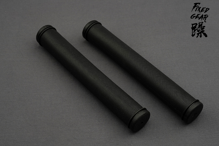 Fietsstuur Grip Voor Fixed Gear Lange Grip Rubberen Handvat Grips 17 Cm: black