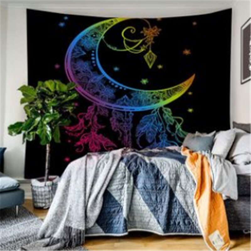 Tapestry Wall Hanging Bohemian Skull Lion Moon Dreamcatcher Decorative Tapestry Living Room Bedroom: 15