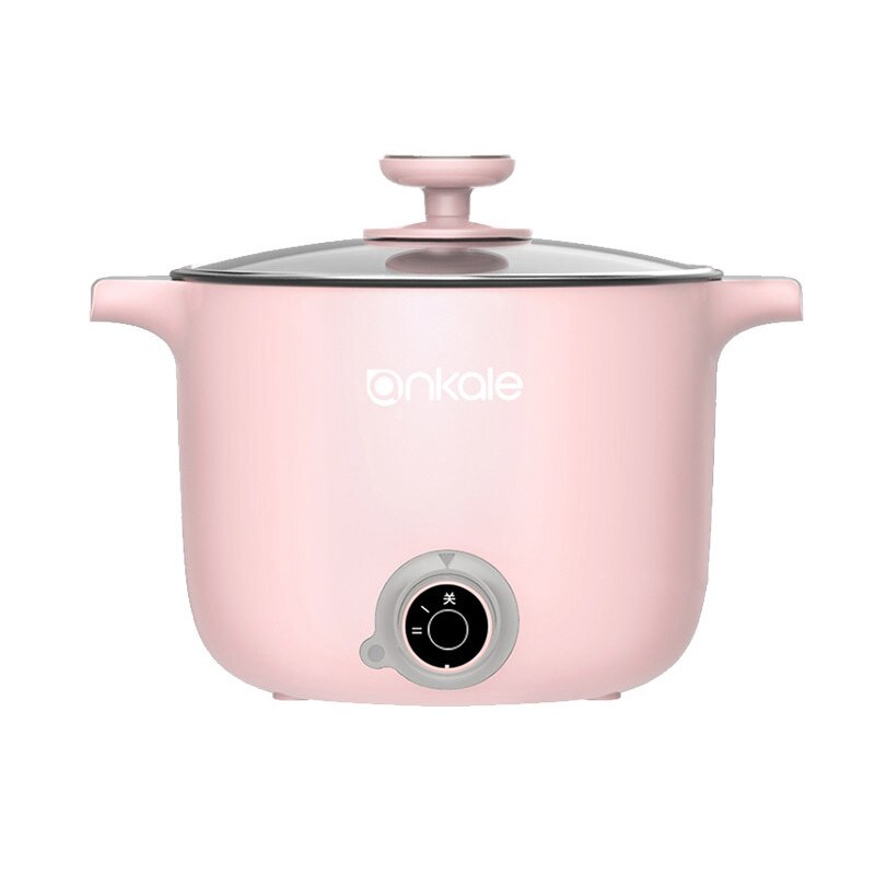 1.5L 220V Mini Portable Multifunction Electric Cooker Pot Frying Fired Food Stewing Pot Mini Rice Cooker Visible Glass: Default Title