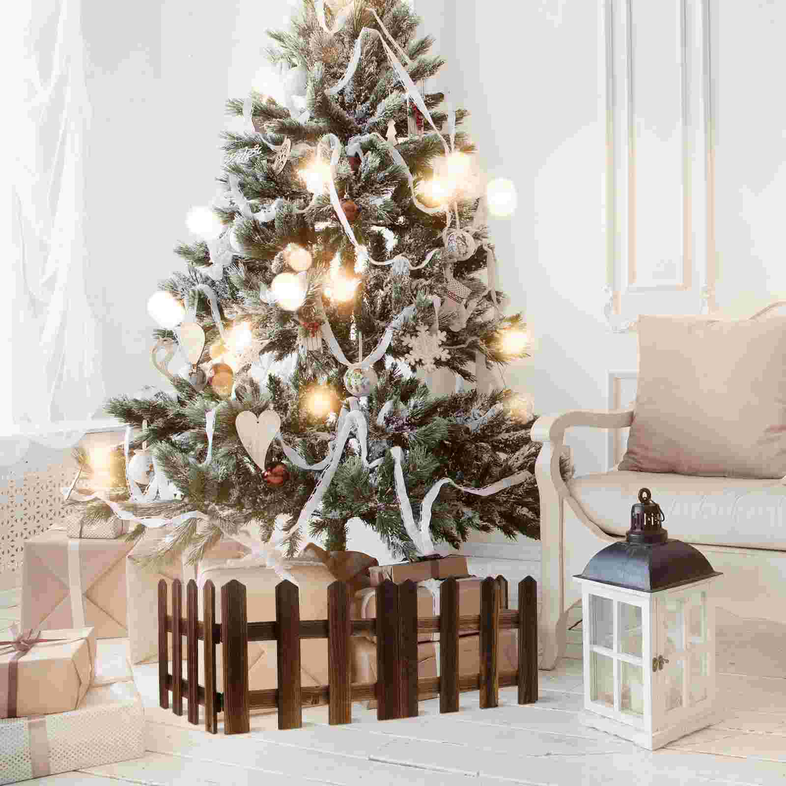 Verkoolde Hek 30 cm Hoogte Houten Houten Houten Hekken Tuinhekken Tuinhek Balkon Houten Hek Decoratieve Hek Tuin