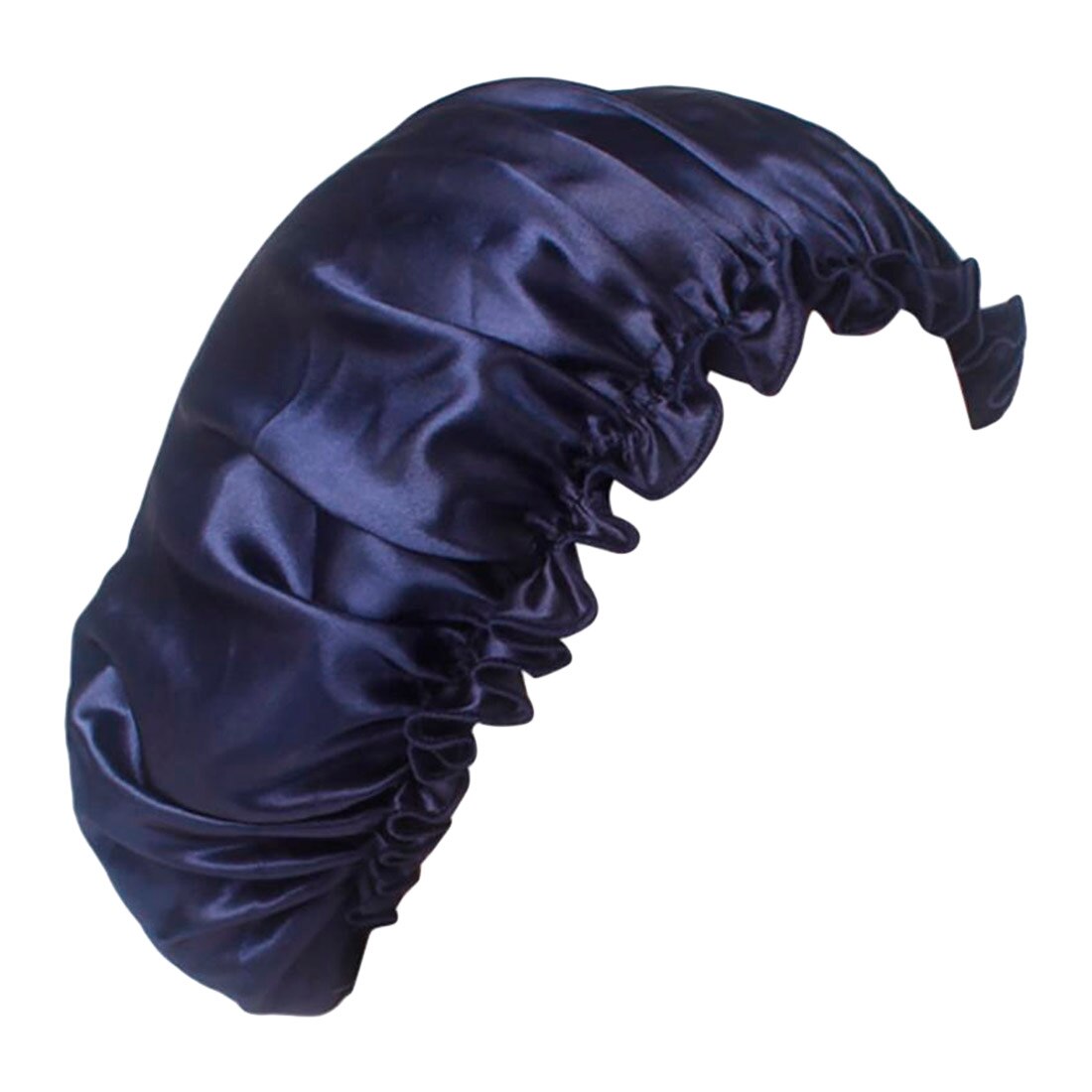 Satin Lace Sleeping Hat Night Sleep Cap Hair Care Satin Bonnet Caps Nightcap For Women: Type2 blue