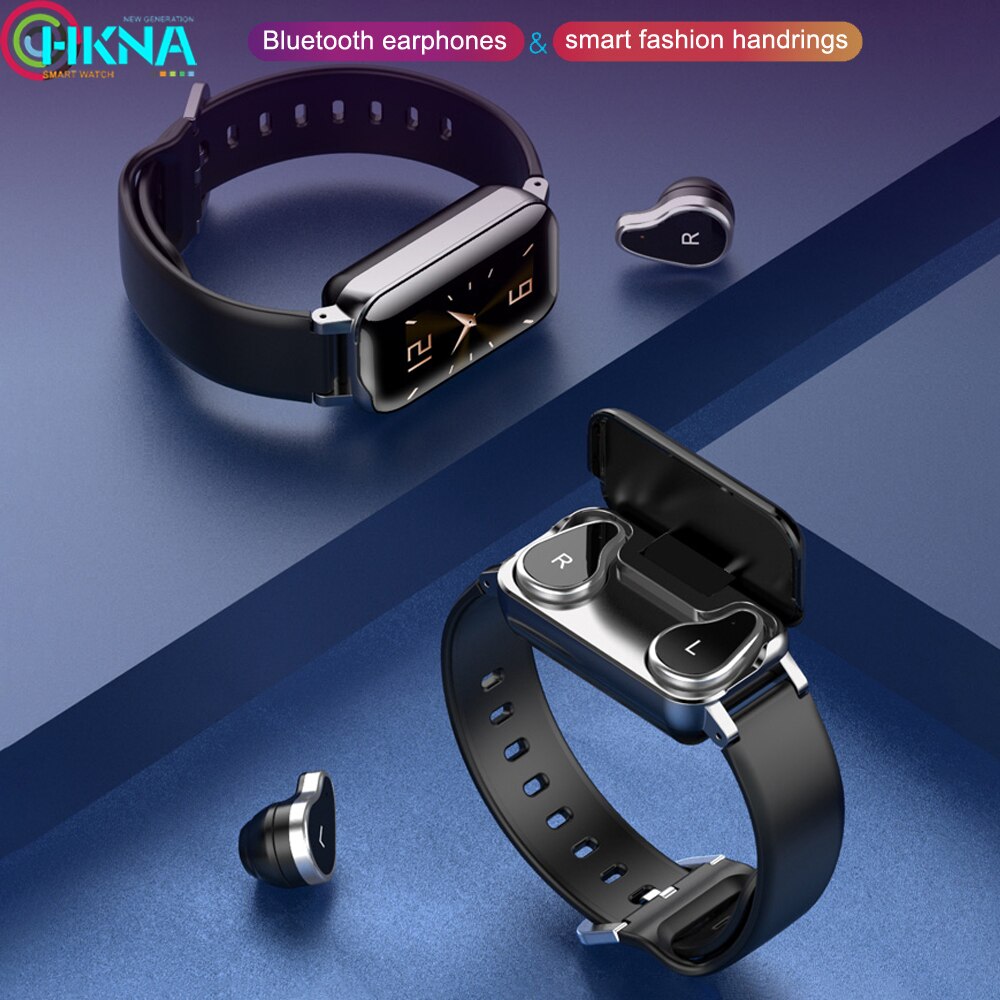 Smart Binaural Armband Draadloze Bluetooth Headset 2-In-1 Hartslag Bloeddruk Sleep Monitor Android Horloge Voor vrouwen Mannen