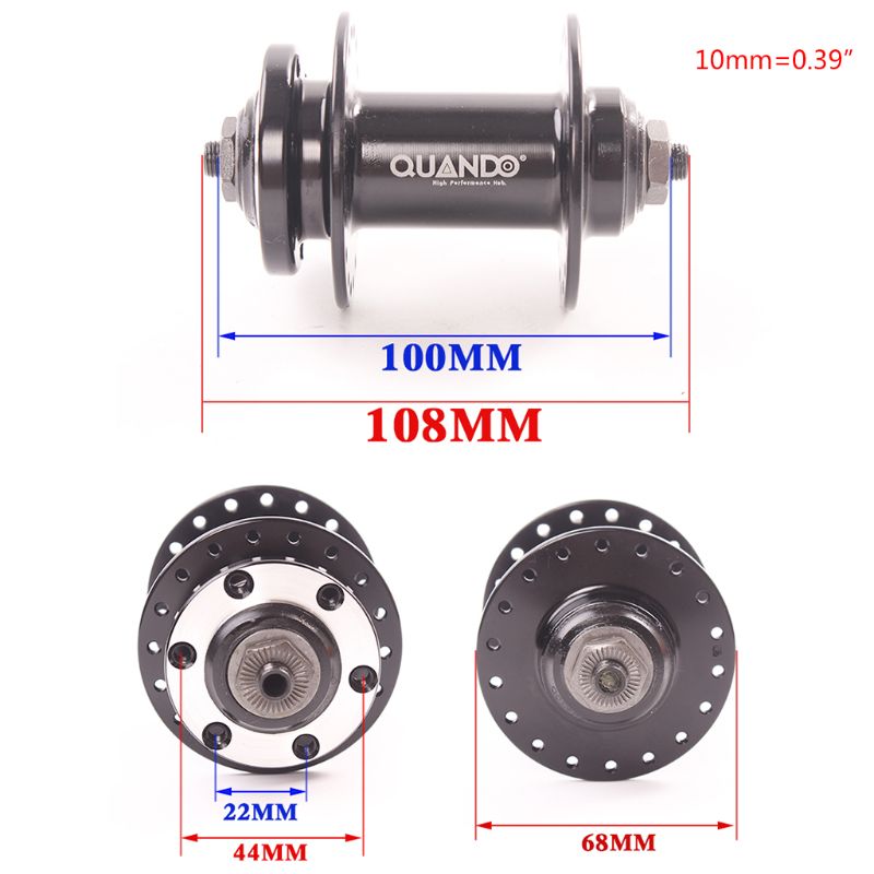 QUANDO Bicycle Mountain Bike Disc Brake Quick Release front Hub