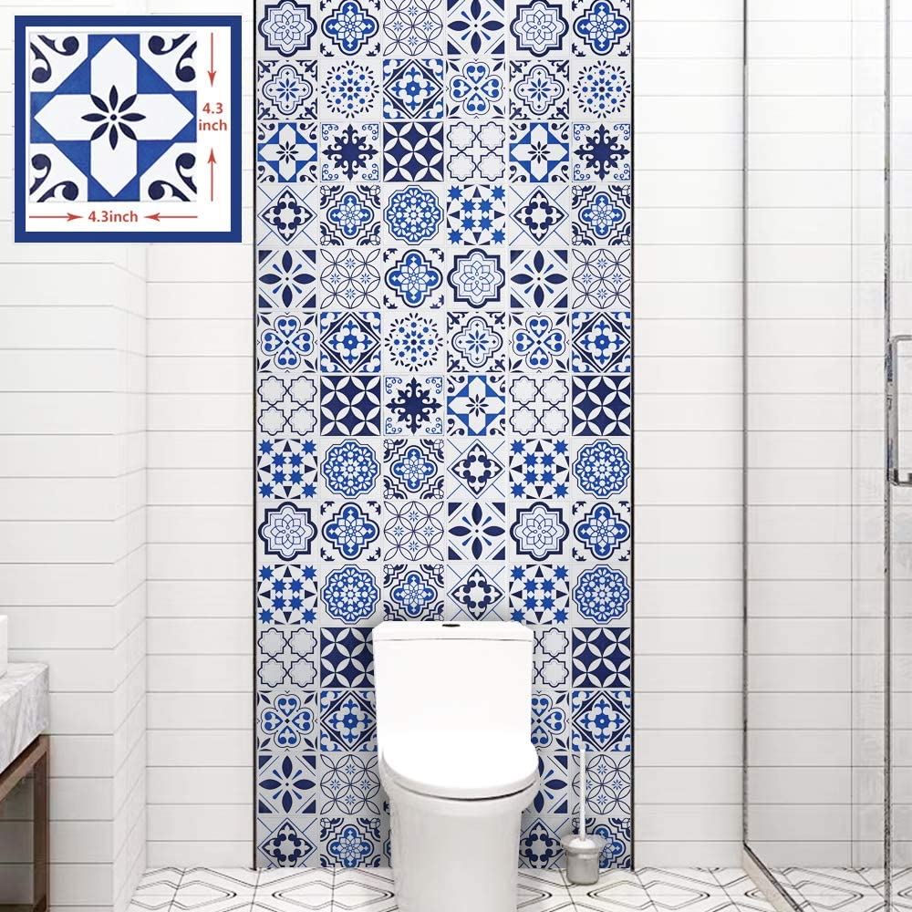 LUCKYYJ Peel and Stick Removable Vinyl Film Waterproof Contact Paper for Kitchen Cabinet Backsplash Self Adhesive Wall Stickers