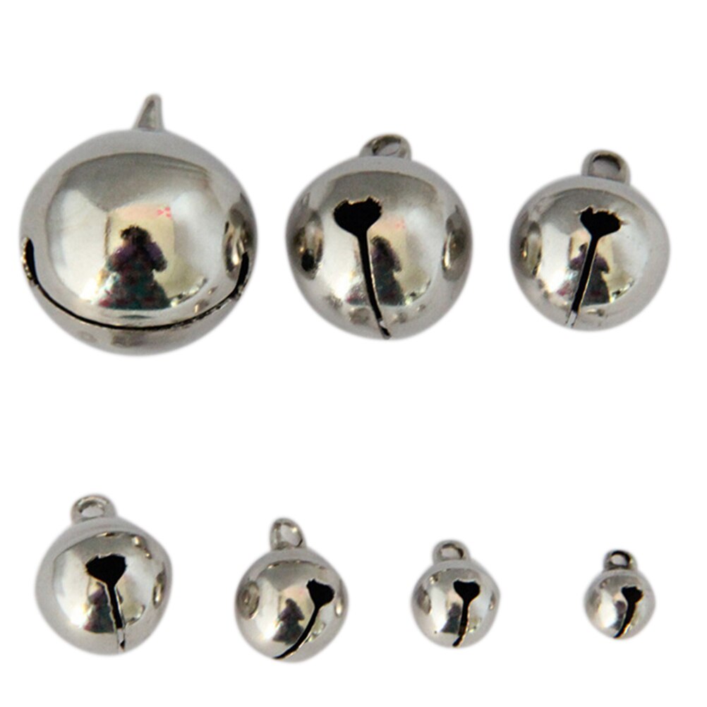 50 Stks/partij 6/8 Mm Kleine Jingle Bells Coppe Jaar Festival Sieraden Hanger Metal Fit Kerst Decor