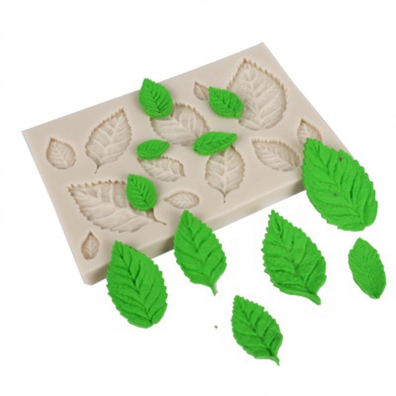 3D Sugarcraft Hars Klei Boom Maple Leaf Mold Silicone Chocolade Bakvorm Fondant Cake Decorating Gereedschap Zelfgemaakte Bakvormen