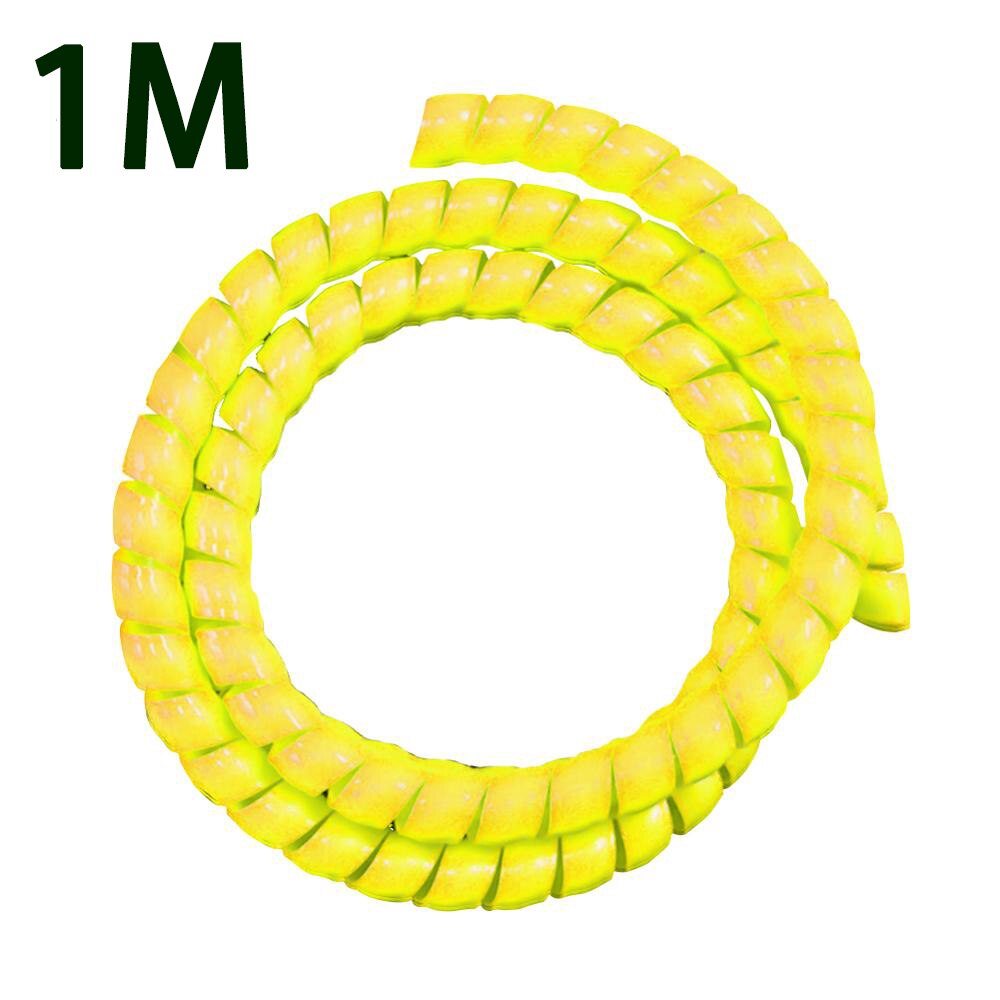 8mm 1m/ 35mm 0.45m Spiral Cable Protector Line Spiral Winding Cable Wire Cover Tube for Xiaomi M365 Ninebot Electric Scooter: 8mm 1M yellow