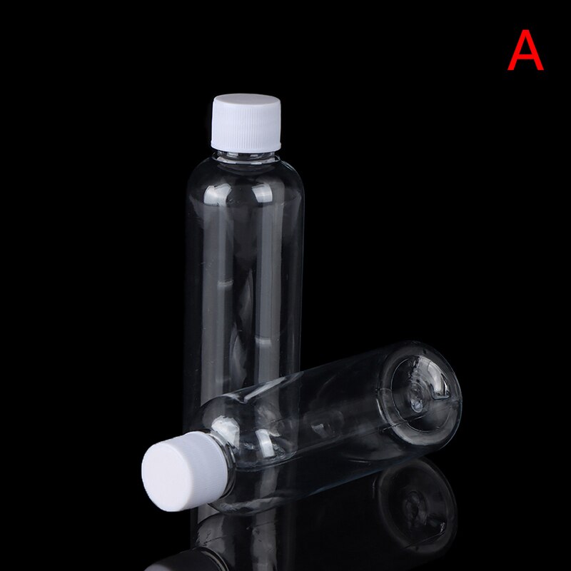 2Pcs 100ml Transparent PET Water Bottle Plastic Empty Soft Drink Containers: A