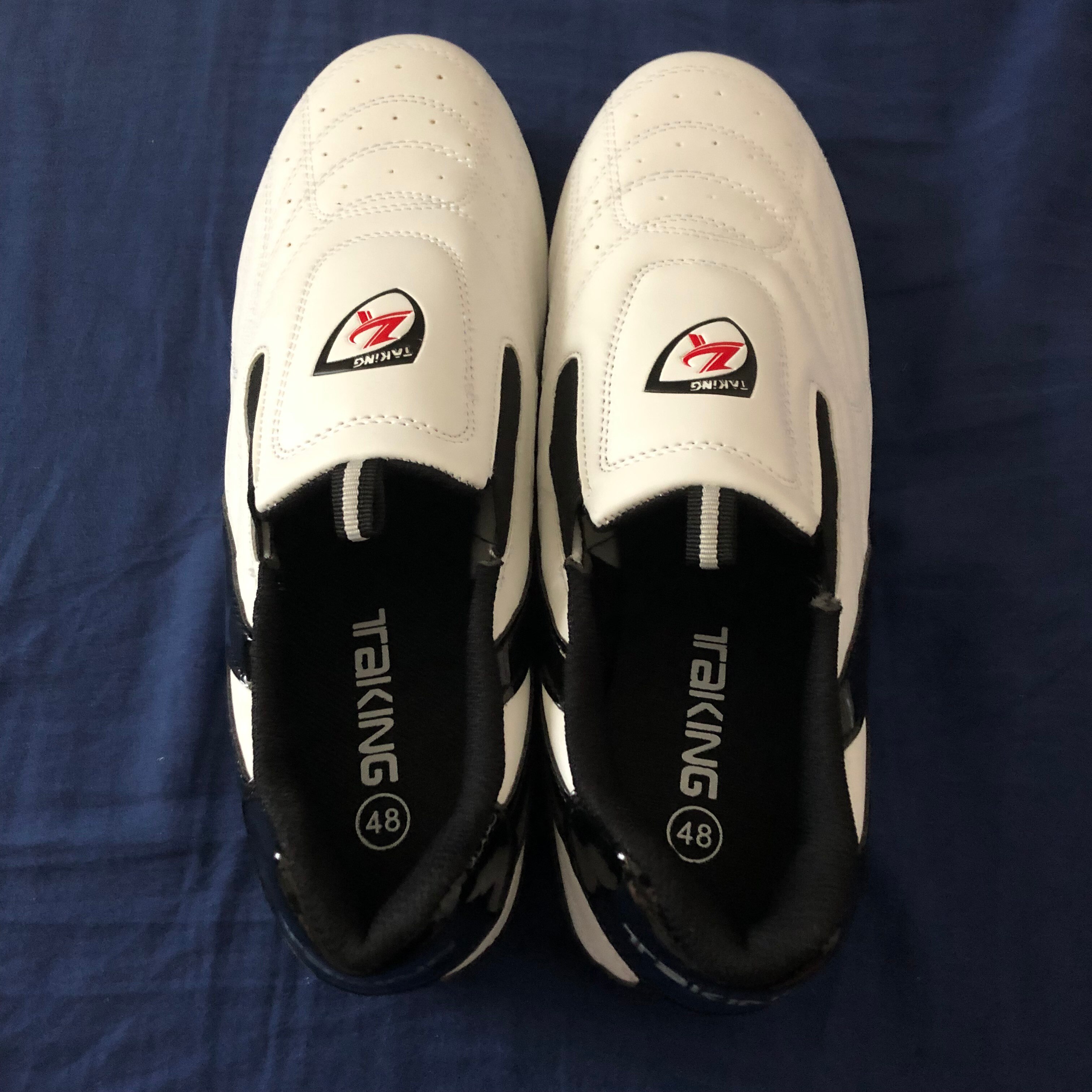 Euro størrelse 26-48 børn taekwondo sko pu åndbare voksne træningssko ægte tae kwon do zapatos ingen slips små store yards
