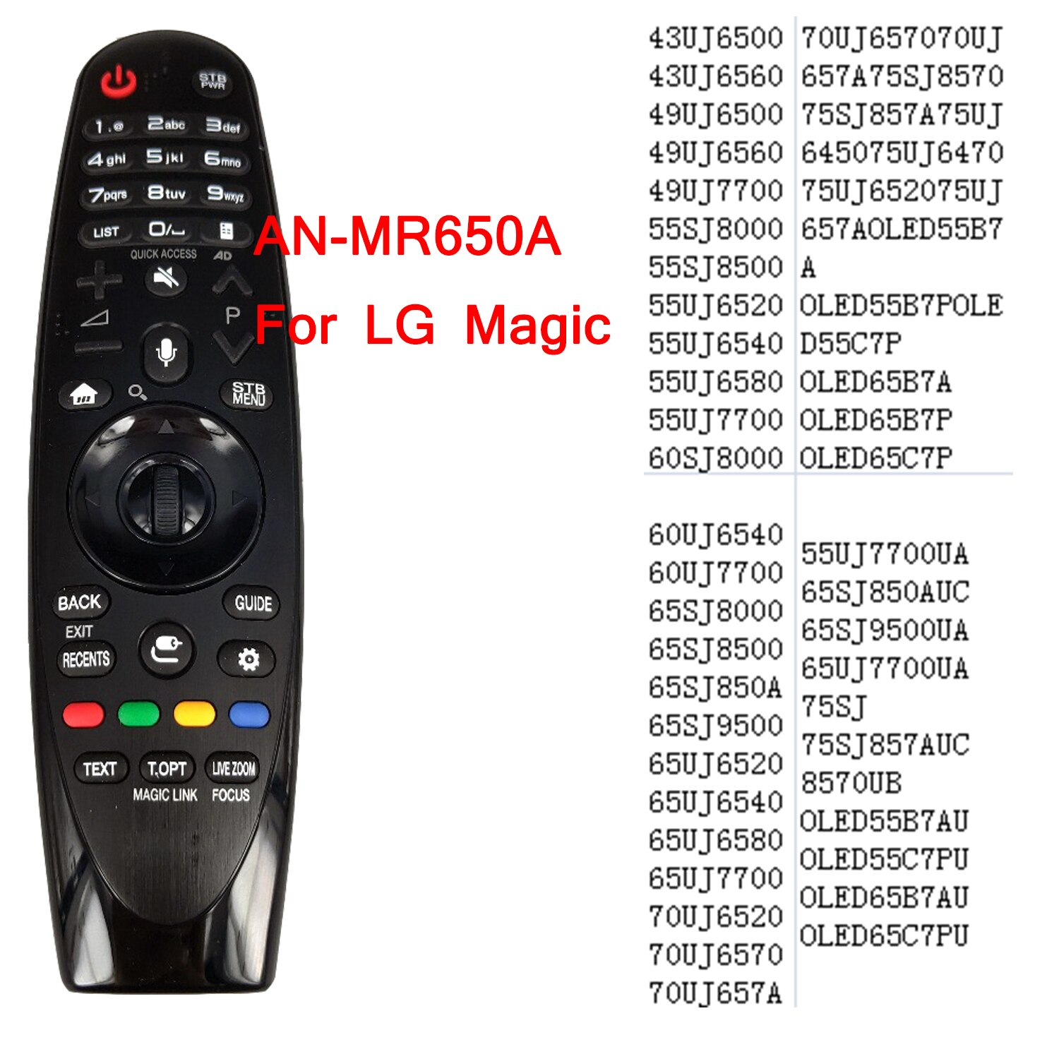 Voice For LG Magic TV Remote Control AN-MR650A AN-MR18BA AN-MR19BA MR20GA Original 43UJ6500 43UK6300 UN8500 UM7600