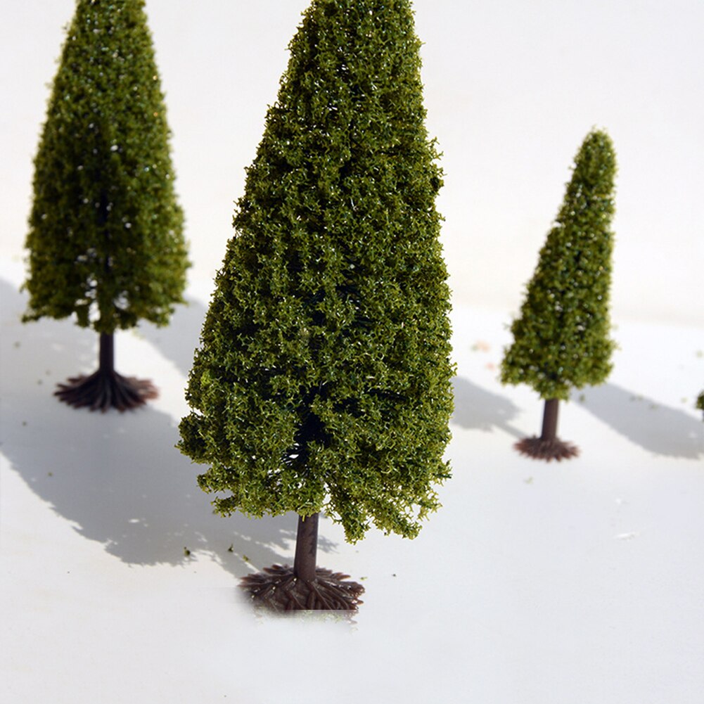 15Pcs/Set Cedarer Tree Building Model Train Railroad Scenery Landscape Decoration
