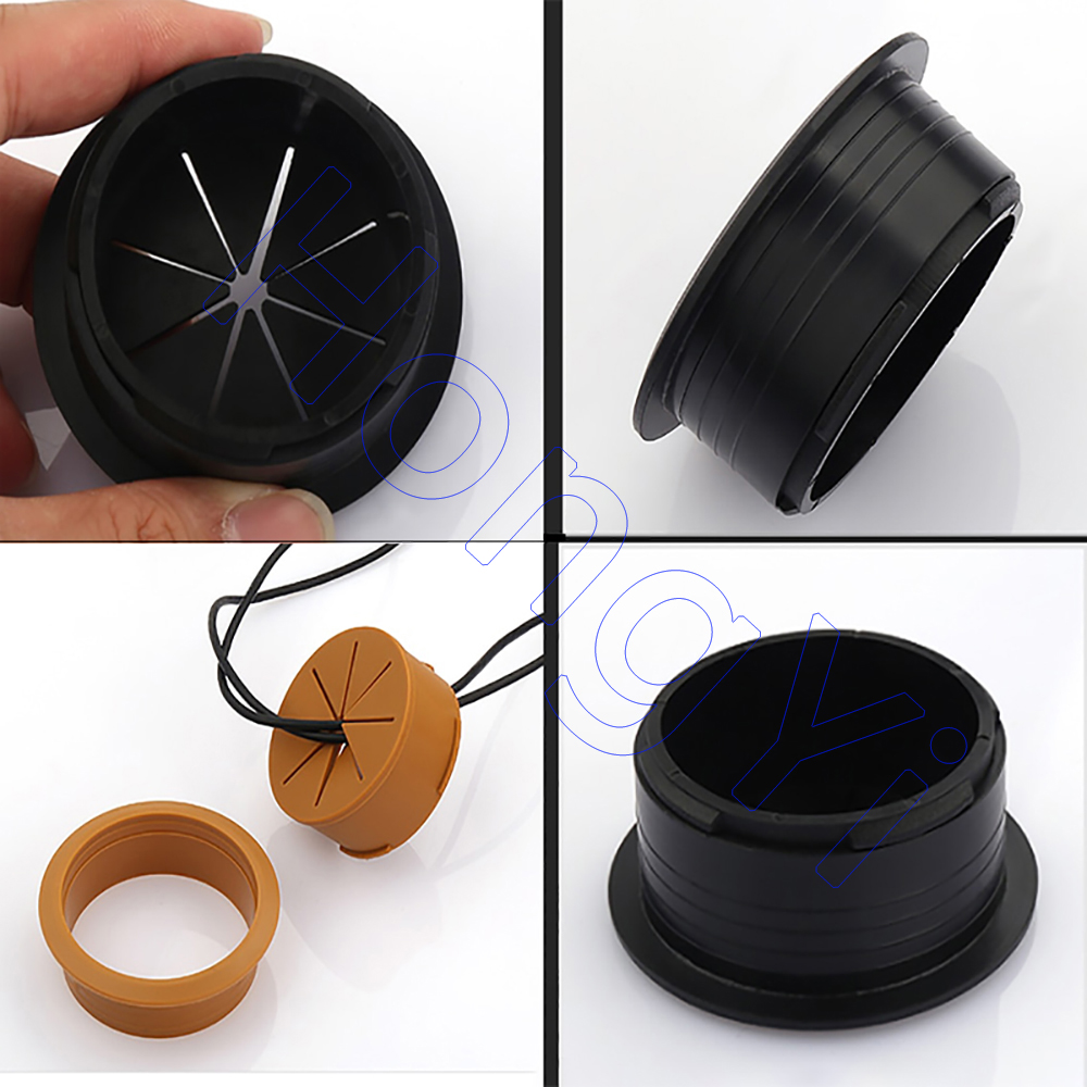 1 Stück 50 mm/53 mm/60 mm/80 mm Schreibtisch-Draht-Organizer, Kabelloch-Abdeckung, ABS + Gummi-Kabeltüllen für Büromöbel, Kabeldurchführung