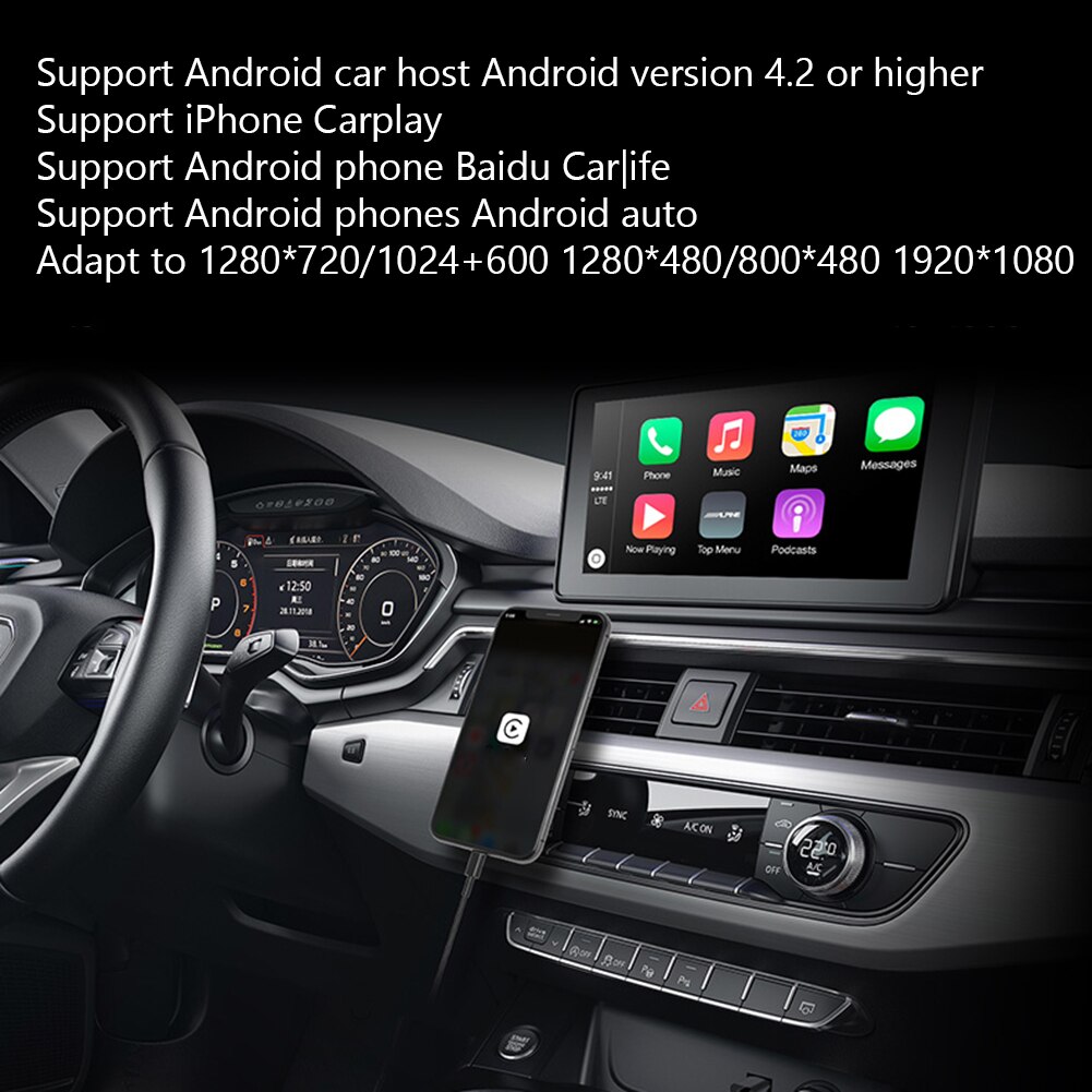 For Apple CarPlay /Android Auto USB Dongle with Mic Input for Android Car Navigation Multimedia Player Smart Mirrolink Car play