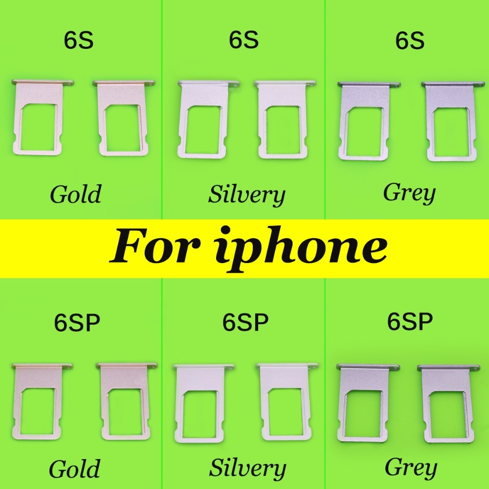 Sim-kaart Lade Houder Slot Vervanging Adapter voor iPhone 6 S 4.7 inch voor iPhone6S Plus Reparatie Onderdelen Rose Goud Grijs zilver