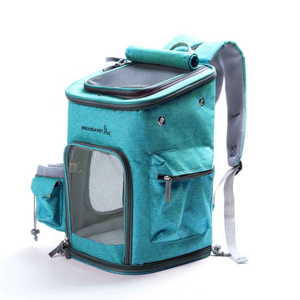 Outdoor Opvouwbare Draagbare Rugzak voor Katten Honden Ademend Huisdier Draagtas voor Fietsen Reizen Wandelen: Dark Khaki