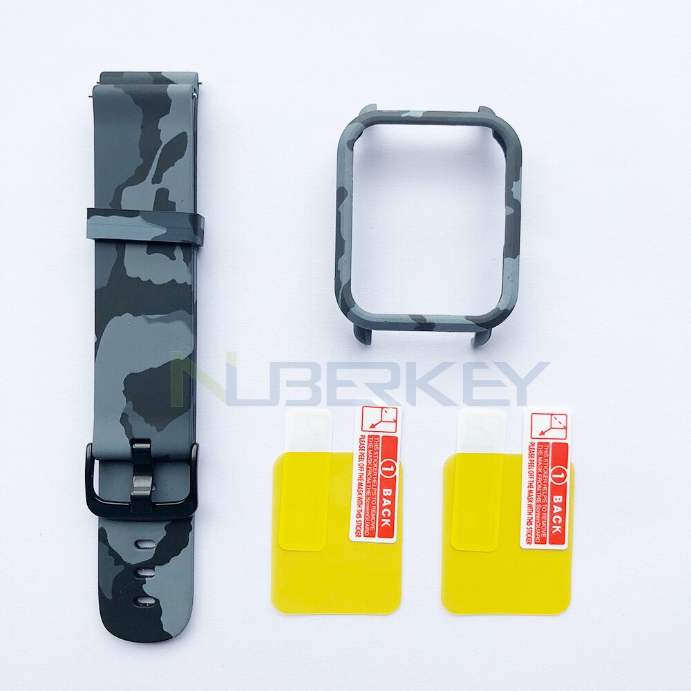 4in1 Smartwatch accesorios para Xiaomi Huami Amazfit Bip Correa camuflaje patrón suave pulsera para Amazfit Bip: 2