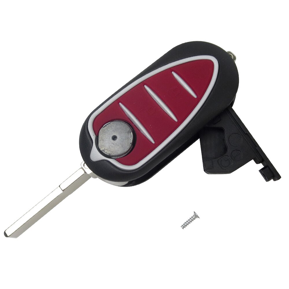 Okeytech alfa -avainkotelolle autolle 3 painikkeen kääntötaitettava kauko -ohjaimen kuoren siemen 22 terä romeo mito giulietta 159 gta brera 159
