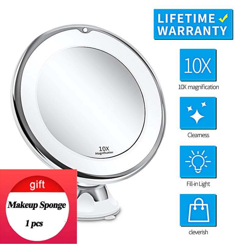 LED Spiegel Make-Up Spiegel met LED licht spiegel 7X Vergrootglas Spiegel LED Miroir Grossissant Vergrootglas met LED Light VIP