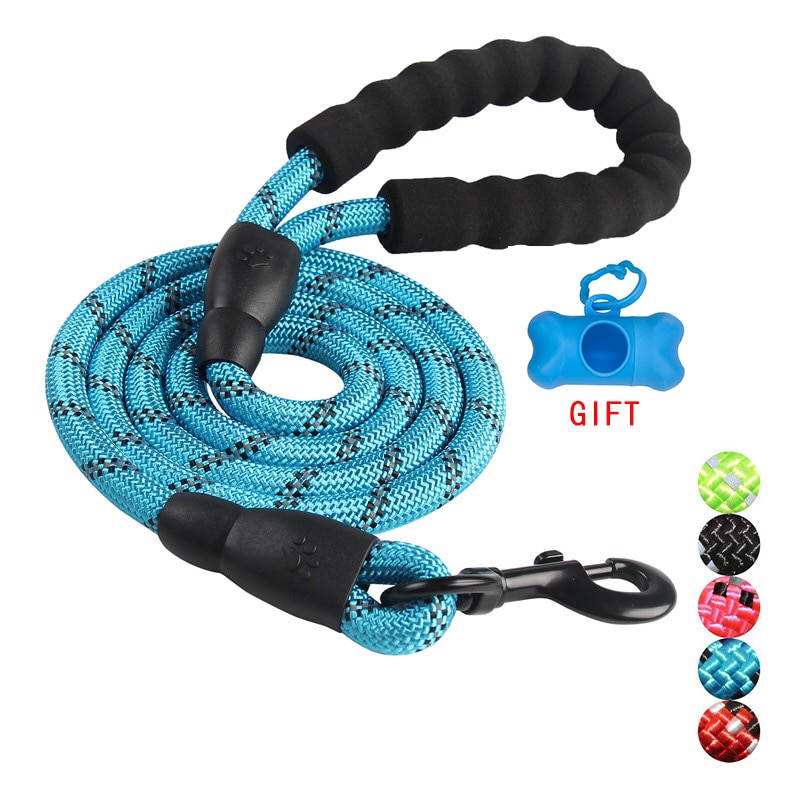 Durable Nylon Dog harness Color 1.5M Pet Dog Leash Walking Training Leash Cats Dogs Leashes Strap Dog Belt Rope: Blue