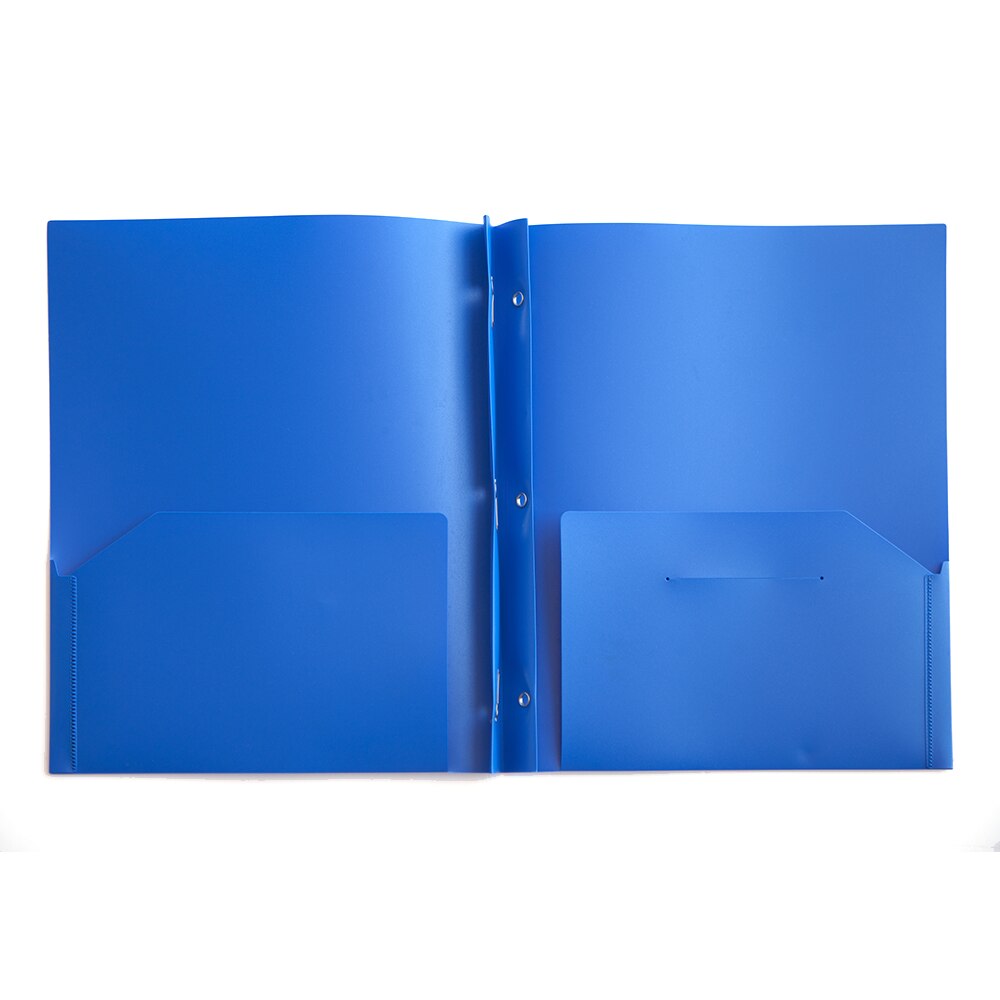 Comix Poly File Folders with 2 Pockets, File Portfolio Folder with 3 Prong Fastners, Letter Size, 12pcs/Pack