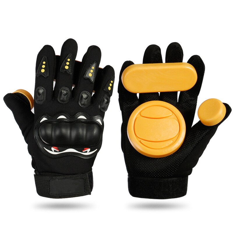 Skateboard Gloves Sport Longboard Downhill Sliding Gloves Protective Gloves with Slider Puck
