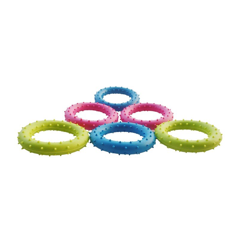Rubber Pet Cat Round Circle Puppy Play Funny Chewing Toy Cute Random Color Non-Toxic Tranining Dog