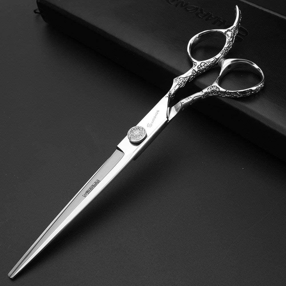 Tijeras profesionales de peluquería, de 7 pulgadas, para peluquería, corte plano