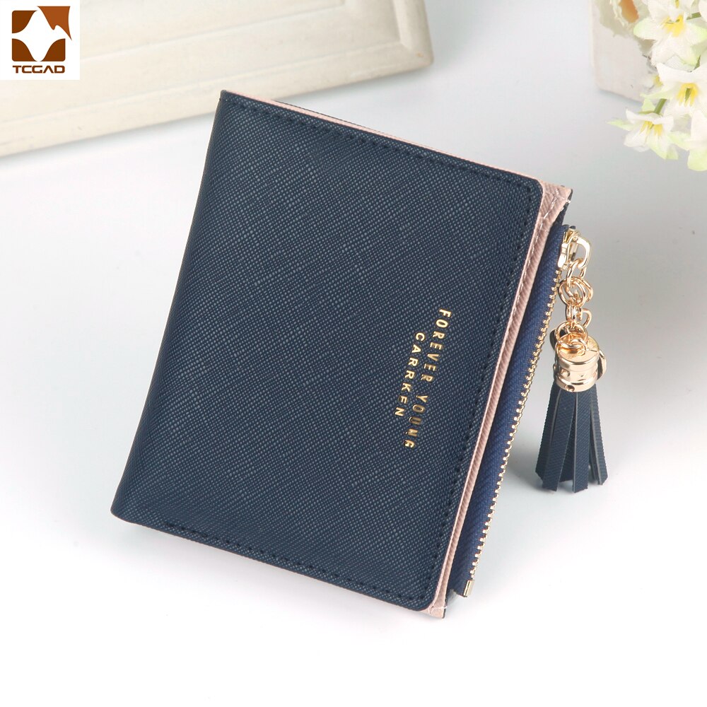 Portfel damski kutas portfele damskie portfel damski feuille femme torebka szczupły małe portfele dla billeteras para mujer monederos: ciemny niebieski