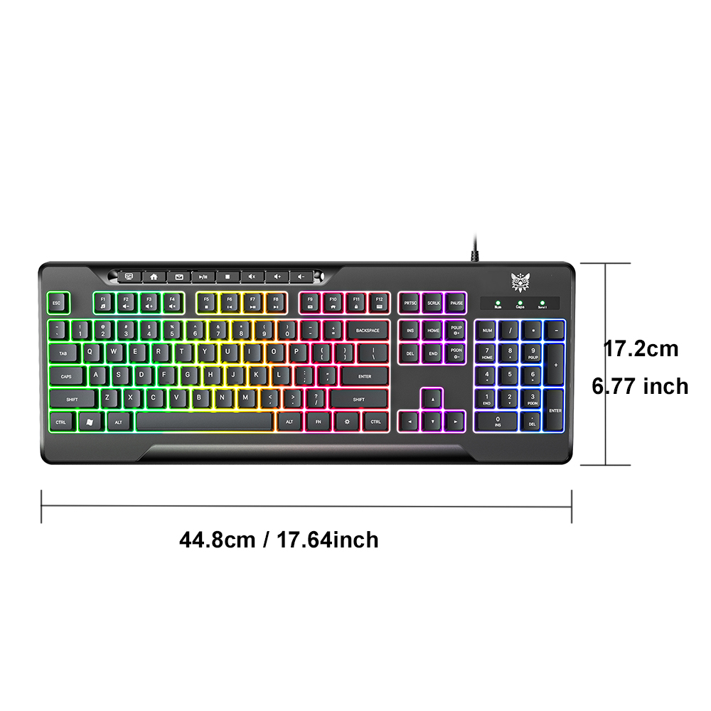 ONIKUMA 2025 G32 Bedraad Gaming Toetsenbord met RGB Backlit Matte Key Caps 104 Toetsen Membraan Gaming Toetsenborden voor PC Gamer