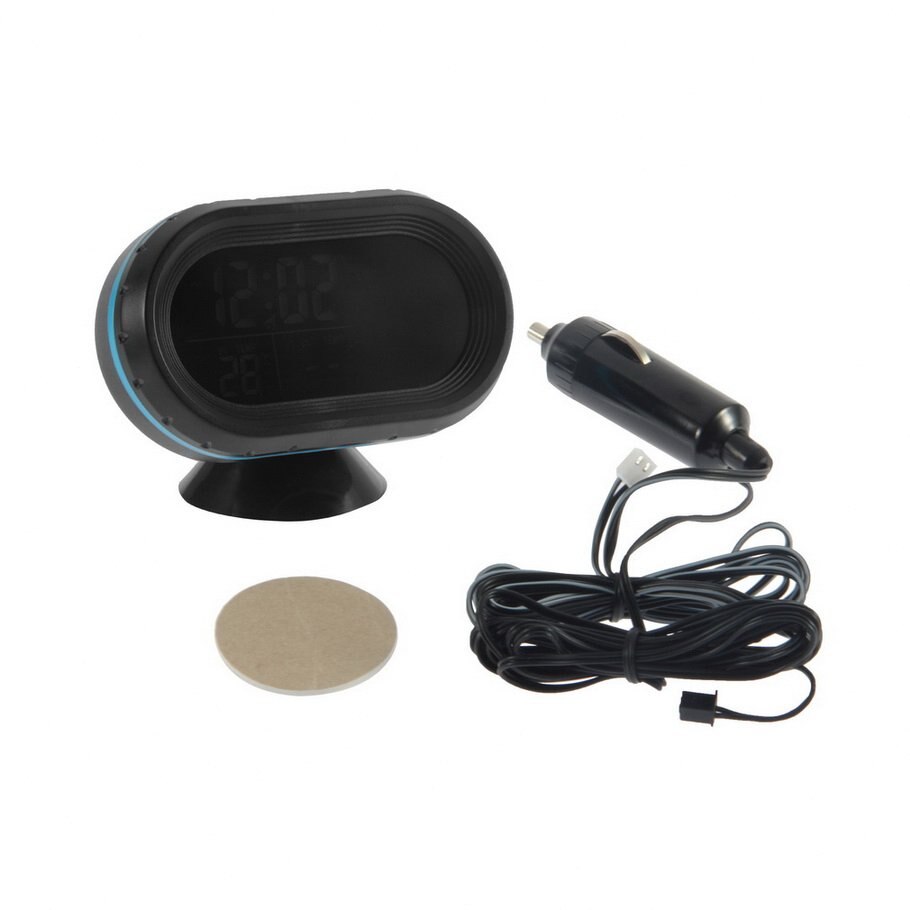 2 In 1 Digitale Auto Thermometer + Auto Batterij Voltmeter Voltage