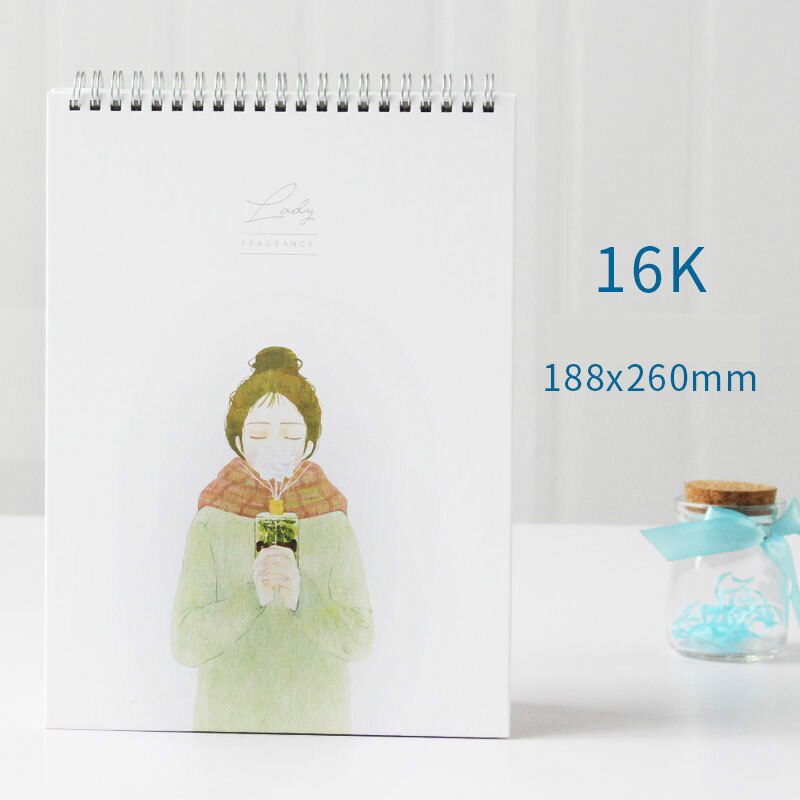 Deli 16k/8k skitsepapir til kunst maleri tegning skitsering kawaii skitsekunstner elev skitsebog 40 ark malerartikler: E1