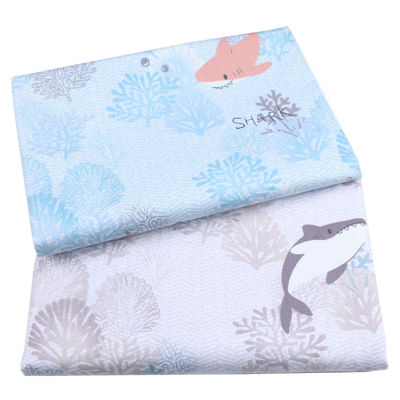 Syunss tissu de bricolage Patchwork | Tissu pour Quilting de bébés criettes coussins pour robe, Tissus de couture, tissu en sergé de corail de requin en coton Tecido