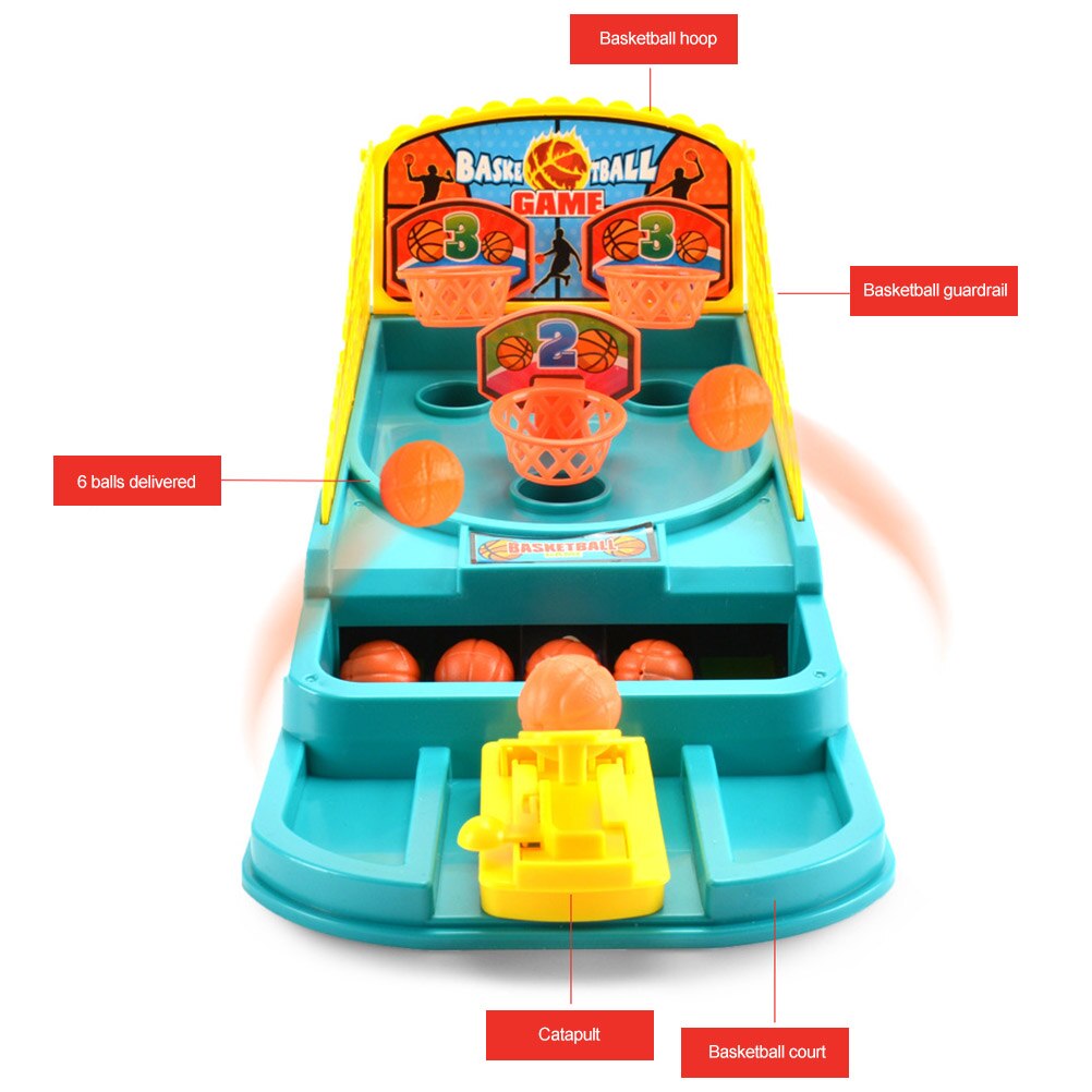 Mini Desktop Basketball Game Tabletop Shooting Toy Interactive Family Party Games Educational Toys For Kids And Adults Party Toy