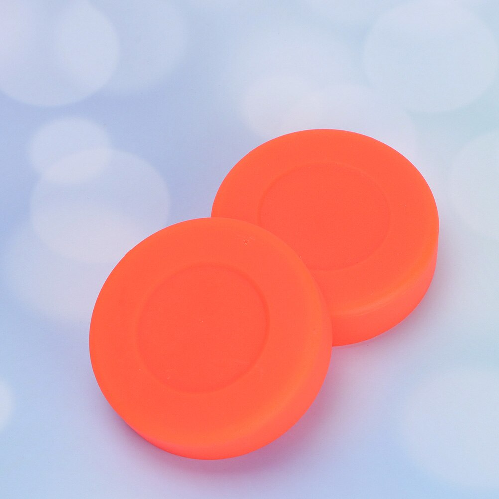 3 stück hockey-trainingspucks, spielpucks, straßenhockeybälle für das training (orange)