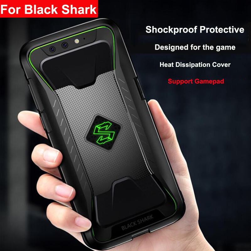 Schokbestendig TPU soft telefoon Gevallen Voor xiaomi Black Shark Case Warmteafvoer Cover Ondersteuning Gamepad voor xiaomi mi blackshark 1