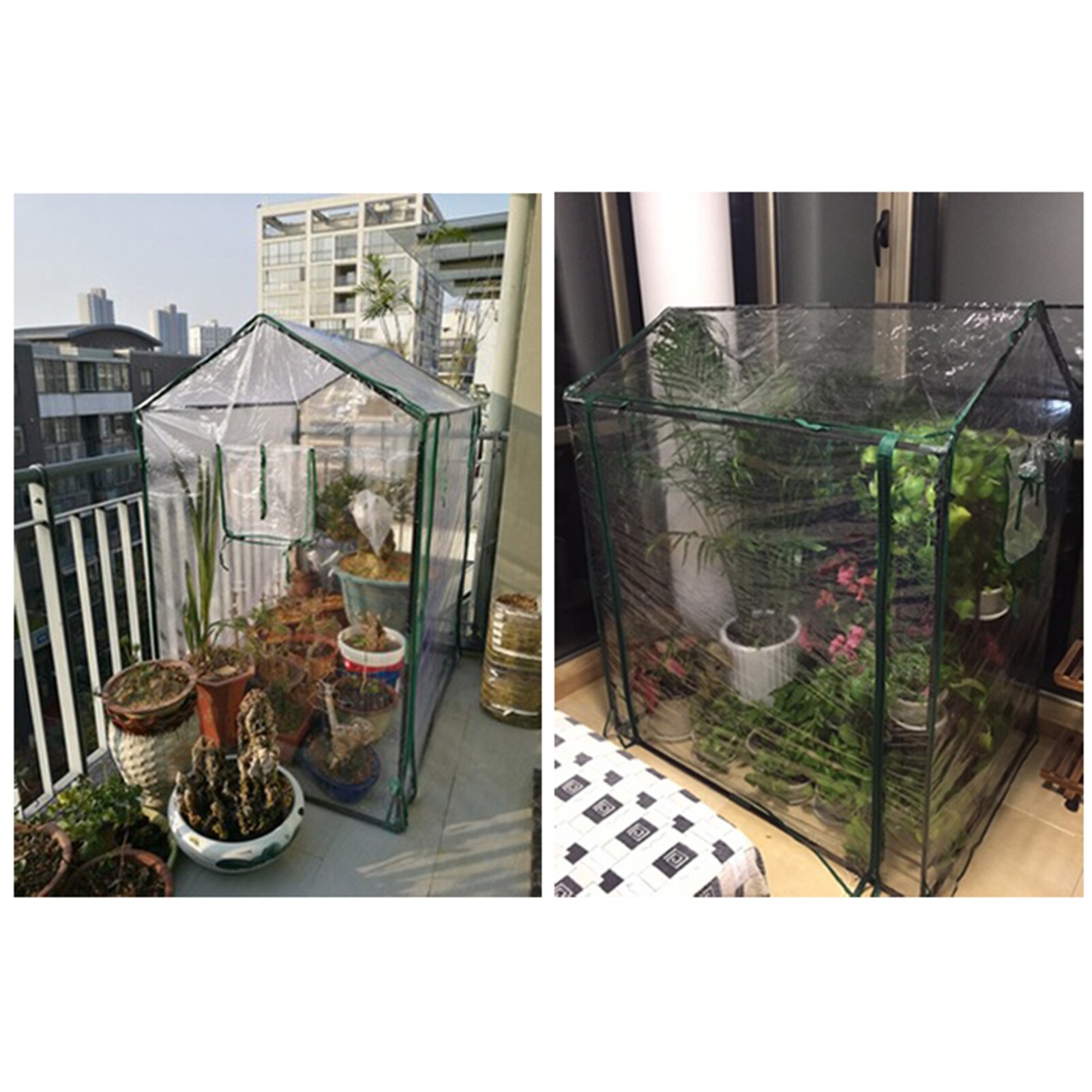 Green Household Plant Greenhouse Mini Garden Warm Room PVC Garden Warm Room 126X86X150cm Flower House Rainproof