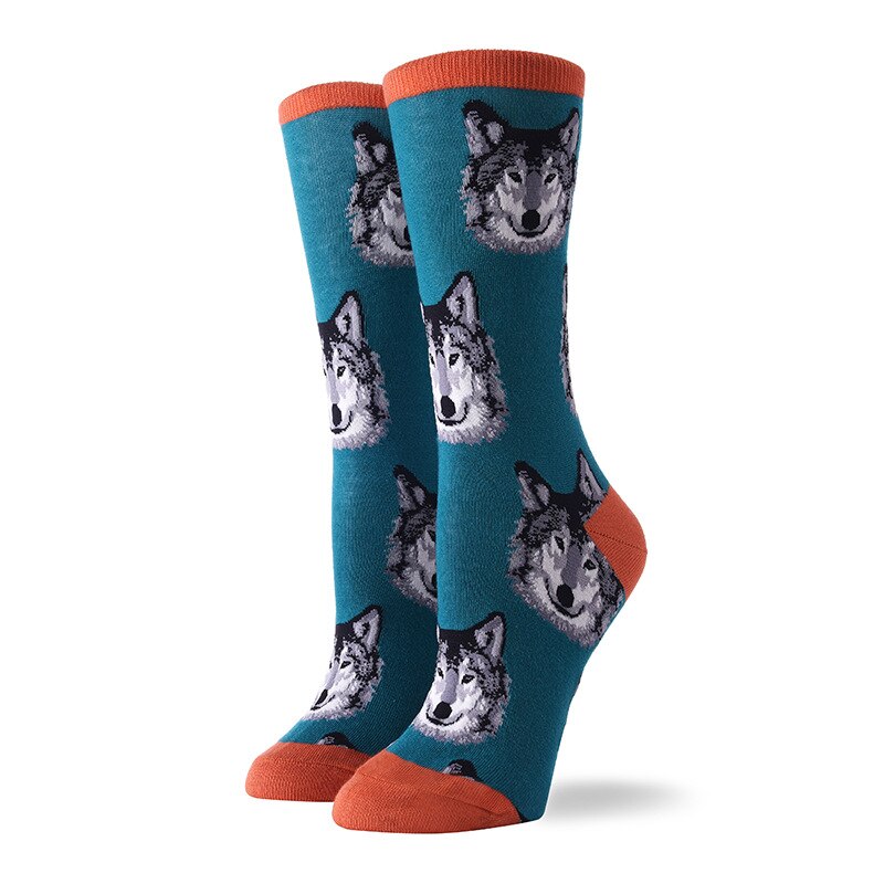 Spring / Autumn / Summer Ladies Socks Butterfly Socks Cute Dog Glasses Cat Socks Cartoon Funny Socks: 1